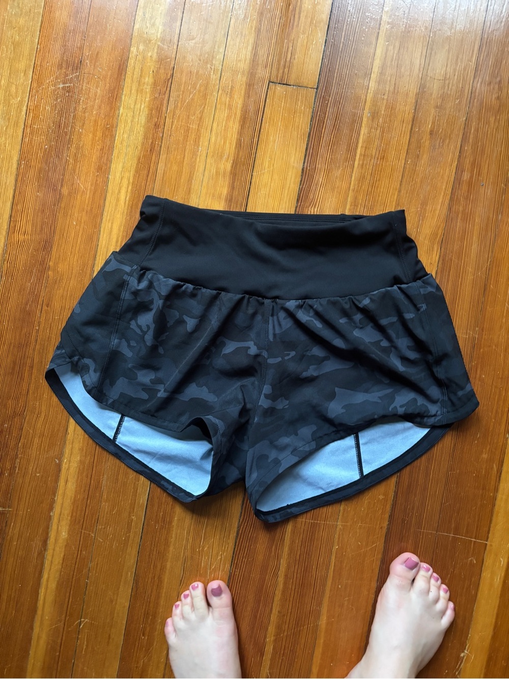 Women's Black Camo Active Skort Shorts